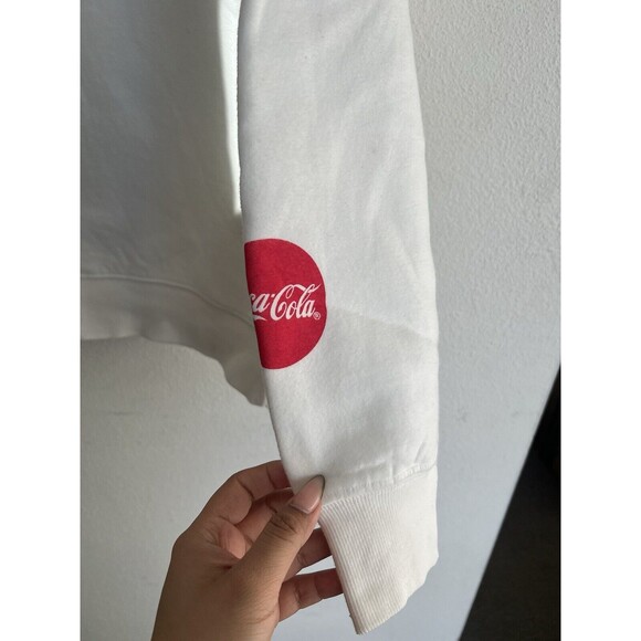 NEW Wildfox X Coca-Cola Sparkling Holidays Sweatshirt Oversized Medium - Picture 3 of 8
